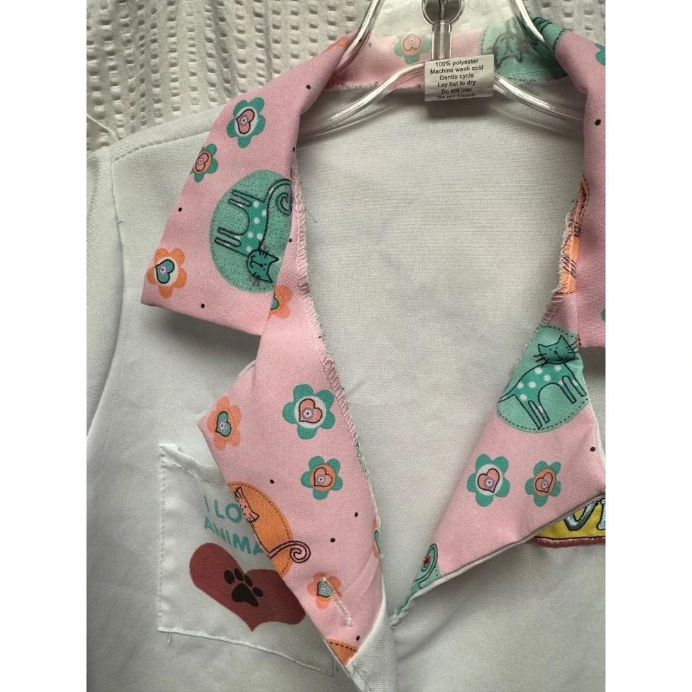 Dress Up America Veterinarian Cosplay For Girls - Vet Lab Coat Sz Med 8-10